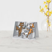 Gute Kätzchen (Loki und Mayday) Karte (Gelbe Blume)