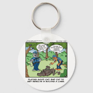 Gute Katze Bad Cat U Meow lustige Geschenke & T-Sh Schlüsselanhänger