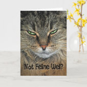 Gute Katze Karte (Gelbe Blume)