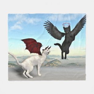 Gute Katze, schlechte Katze Fleecedecke