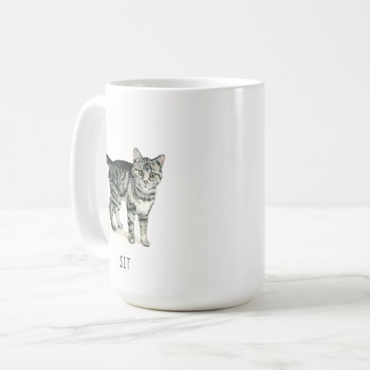 Gute Katzen: Sit Tasse (Vorderseite Links)