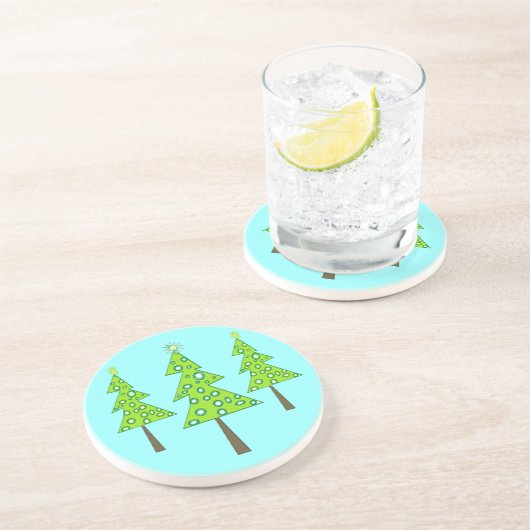 Gute kleine Bäume Sandstein Untersetzer (Seite)