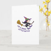 GUTE KLEINE HEXE KARTE (Gelbe Blume)