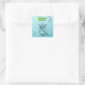 Gute Königin. Quadratischer Aufkleber (Tasche)