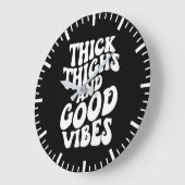 Gute Körperhaltung, dicker Oberschenkel, Fitness Große Wanduhr (Winkel)