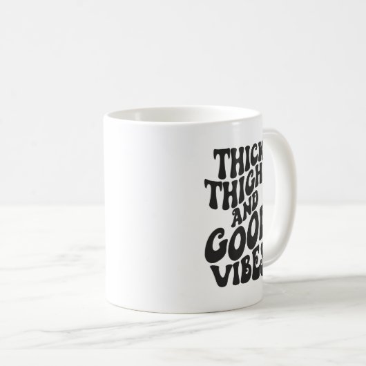 Gute Körperhaltung, dicker Oberschenkel, Fitness Kaffeetasse (VorderseiteRechts)