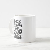 Gute Körperhaltung, dicker Oberschenkel, Fitness Kaffeetasse (Vorderseite Links)