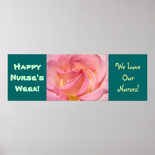 Gute Krankenwoche! Banner Poster druckt Rose Aquam (Vorne)