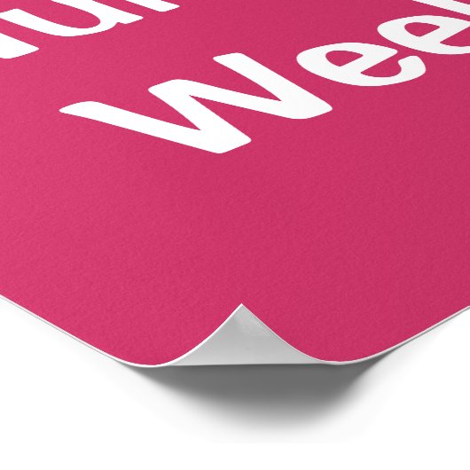 Gute Krankenwoche! Banner Poster Pink Rose Danke (Ecke)