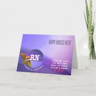 Gute Krankenwoche. Caduceus Card Dankeskarte