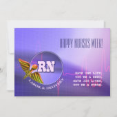 Gute Krankenwoche. Caduceus Karte (Vorderseite)