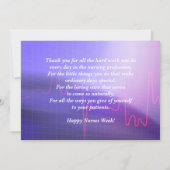 Gute Krankenwoche. Caduceus Karte (Rückseite)