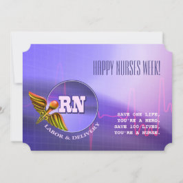 Gute Krankenwoche. Caduceus Karte