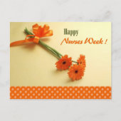 Gute Krankenwoche. Farbenfrohe Tische Postkarte (Vorderseite)