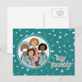 Gute Krankenwoche. Krankenpflegegruppe Postkarte
