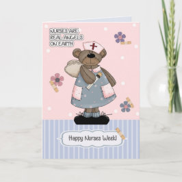 Gute Krankenwoche. Niedliche Teddy Bear Angel Card Karte