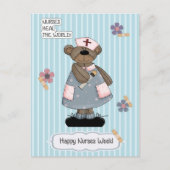 Gute Krankenwoche. Niedlicher Teddy Bär Postkarte (Vorderseite)
