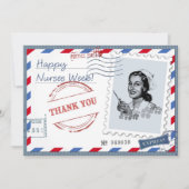 Gute Krankenwoche. Retro Nurve Custom Card Dankeskarte (Vorderseite)