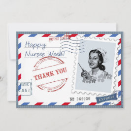 Gute Krankenwoche. Retro Nurve Custom Card Dankeskarte