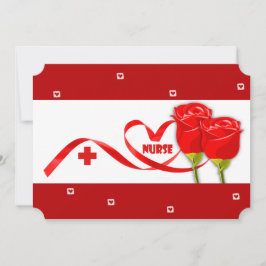 Gute Krankenwoche. Rote Rosen Karte