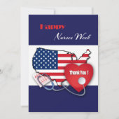 Gute Krankenwoche. USA Patriotic Card Dankeskarte (Vorderseite)
