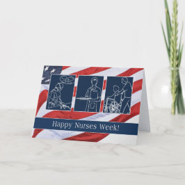 Gute Krankenwoche. USA Patriotic Card Dankeskarte