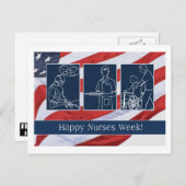 Gute Krankenwoche. USA Patriotic Postkarte
