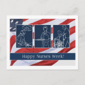 Gute Krankenwoche. USA Patriotic Postkarte (Vorderseite)