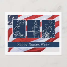 Gute Krankenwoche. USA Patriotic Postkarte