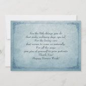 Gute Krankenwoche. Vintage Designkarte Karte (Rückseite)