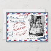 Gute Krankenwoche. Vintage Krankenversicherungskar Dankeskarte (Vorderseite)