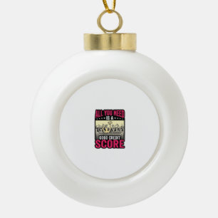 Gute Kreditwürdigkeit Vintage Lustiges Finanz-Shir Keramik Kugel-Ornament