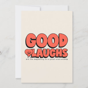 Gute Lachen, gute Liebe - Beziehungskarte Feiertagskarte