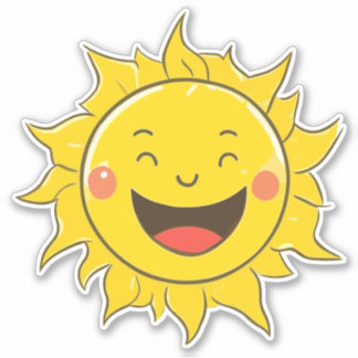 Gute Lachen Sonne Aufkleber