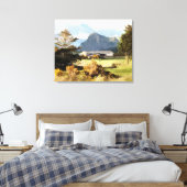 GUTE LANDWIRTSCHAFT UND BERGE LEINWANDDRUCK (Insitu (Schlafzimmer))