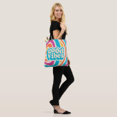 Gute-Laune-Bunter-Leinwand-Einkaufsbeutel Tasche (Am Model)