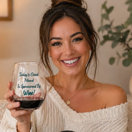 Gute Laune Gesponsert von Wein Weinglas Ohne Stiel