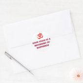 Gute Laune ist der Beginn des Glücks Runder Aufkleber (Umschlag)