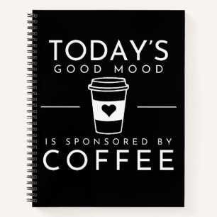 Gute Laune lustiges Kaffeekonzept Notizblock