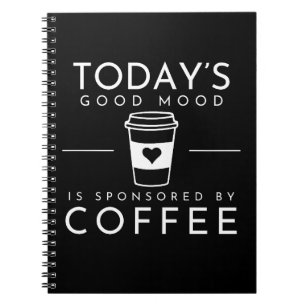 Gute Laune lustiges Kaffeekonzept Notizblock