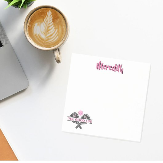 Gute Lebensbedingungen bei PIckleball Post-it Klebezettel