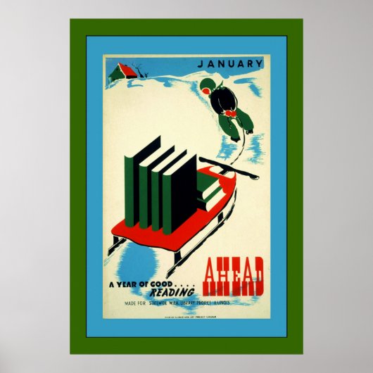 Gute Lektüre ~ Vintage Werbung Poster (Vorne)