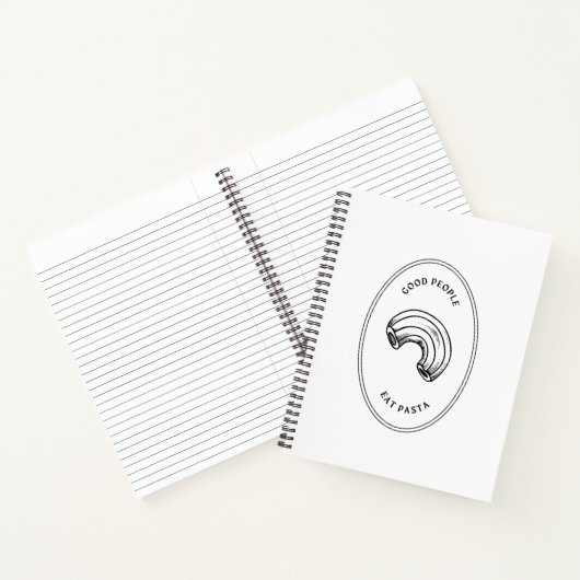 Gute Leute essen Pasta Notizblock (Innenseite)