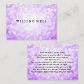 Gute Lila Glitzer-Leuchten Begleitkarte (Vorne/Hinten)