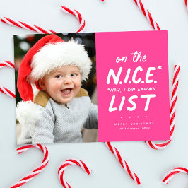 Gute Liste lustig niedlich ein Foto heiß rosa Weih Feiertagskarte