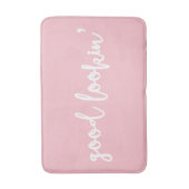 Gute Lookin-Kalligrafie | Light Pink Bath Mat Badematte (Vorderseite Vertikal)