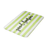 Gute Lookin-Kalligrafie | Limone Streifen Badematt Badematte (Schrägansicht)