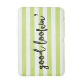 Gute Lookin-Kalligrafie | Limone Streifen Badematt Badematte (Vorderseite Vertikal)