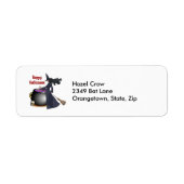 Gute Looking Hexe und Cauldron Address Labels (Vorne)