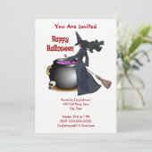 Gute Looking Hexe und die Cauldron Einladung (Stehend Vorderseite)